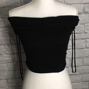 Off The Shoulder Ribbed Crop Top